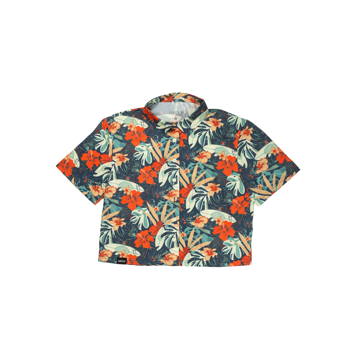 Cropped FlexGRID Button Up - Paradise Pedal
