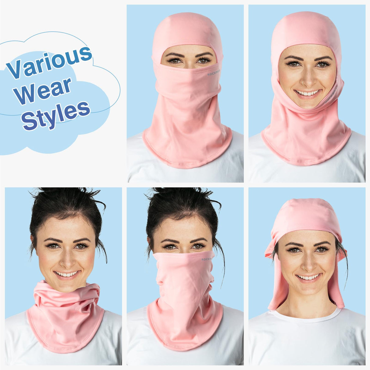 ROCKBROS Balaclava Ski Mask, Windproof Thermal Winter Neck Warmer Hood for Men Women