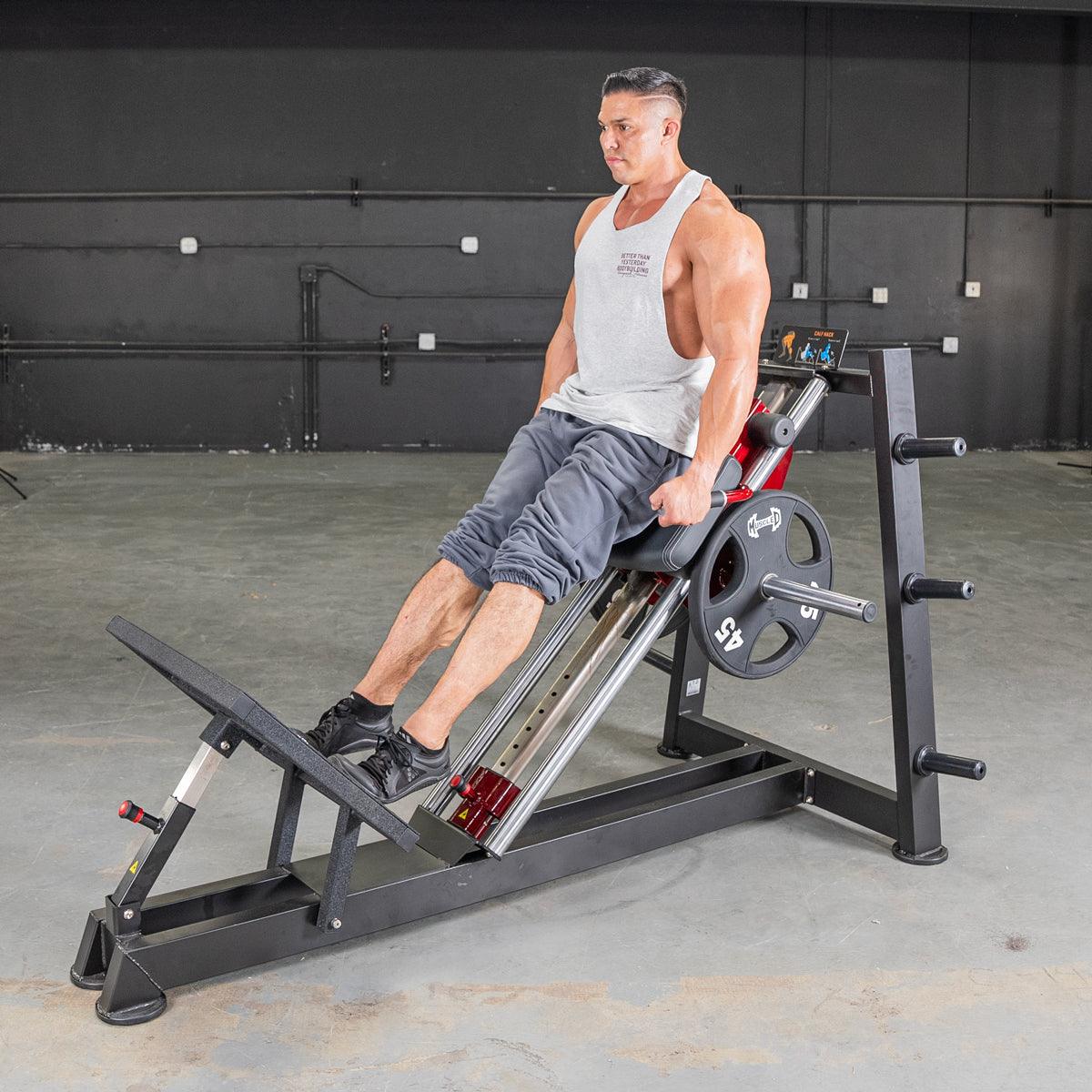 Power Leverage V2 Hack Squat / Calf Raise - Muscle D Fitness