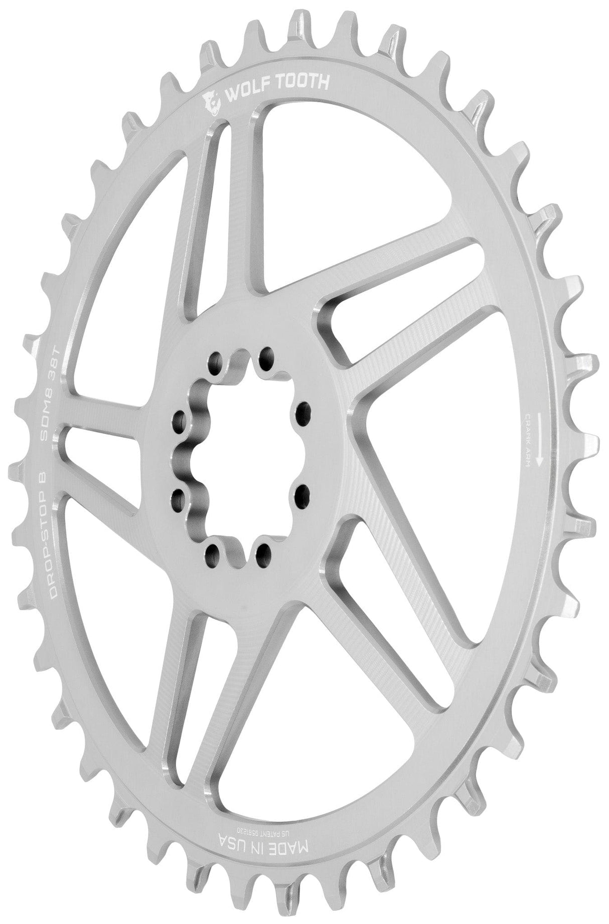 Direct Mount Chainrings for SRAM 8-Bolt Gravel / Road Cranks - Raw Silver