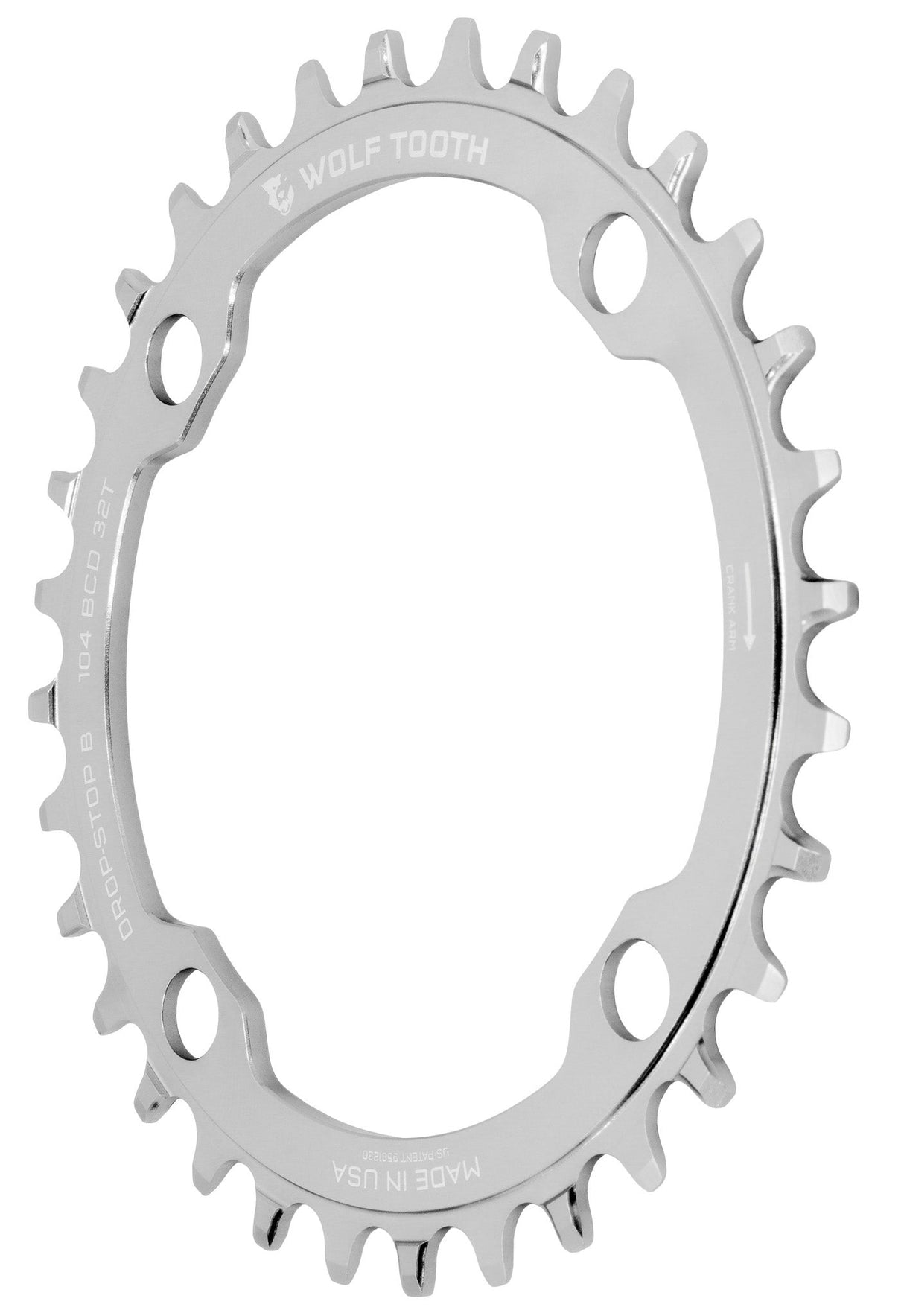 104 BCD Chainrings - Raw Silver