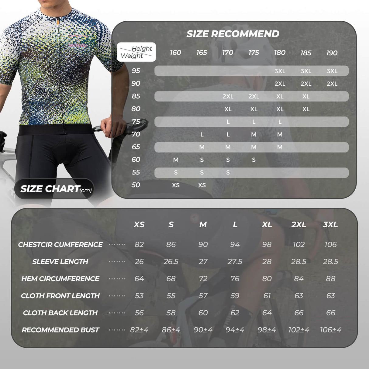 ROCKBROS Men's Short-Sleeve Camouflage Reflective Cycling Jersey