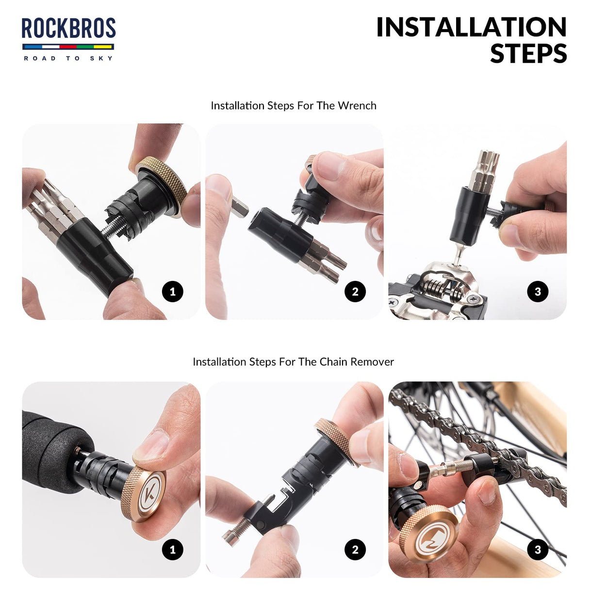 ROCKBROS Handlebar Tool Kit -Road to Sky VIAK Co-Branded Bar End