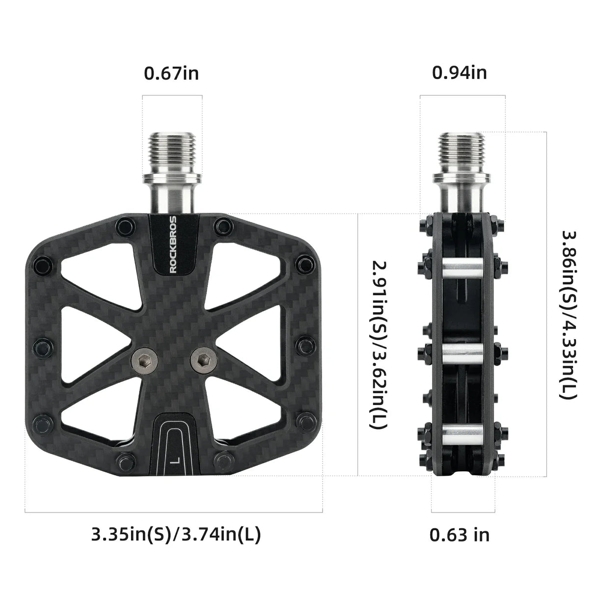 Wide Flat Pedals