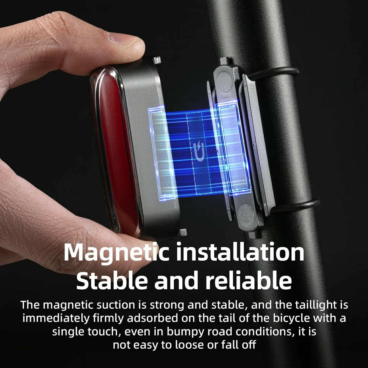 ROCKBROS Magnetic Smart Tail Light with Brake Sensing IPX6 Waterproof