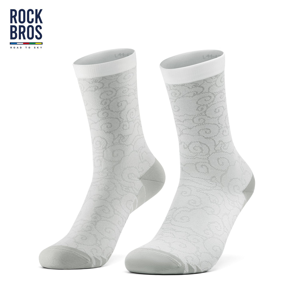 ROCKBROS Road to Sky Bike Socks Breathable Fabric Antibacterial Long Ride Cushioned