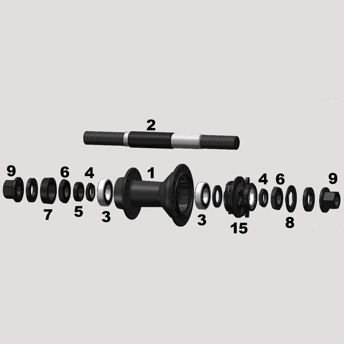 RAMPAGE CASSETTE HUB SMALL PARTS