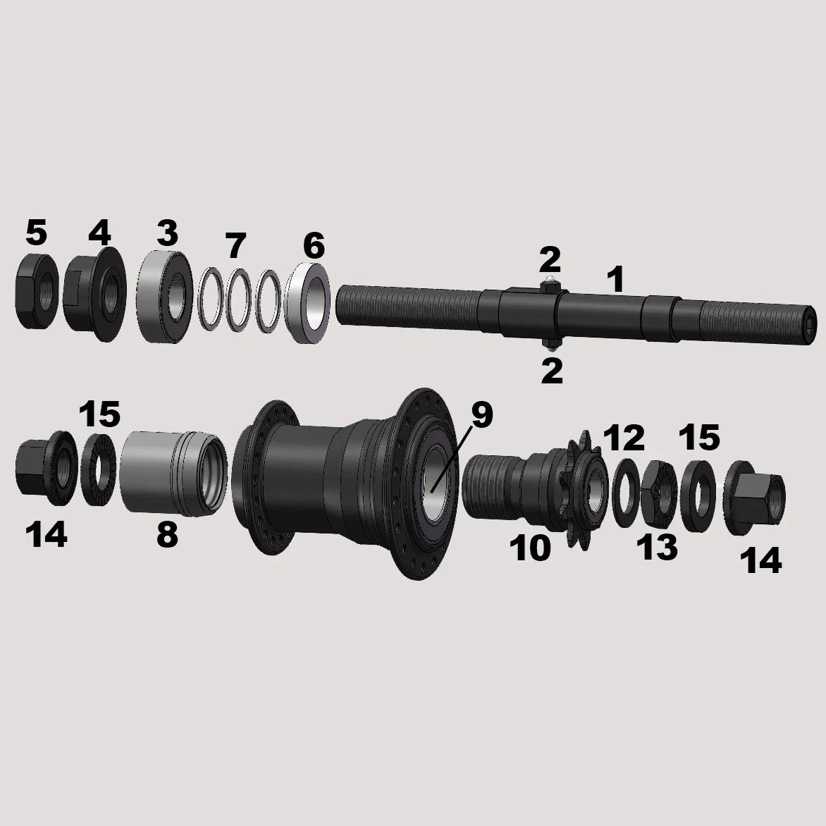 RAMPAGE FREECOASTER HUB SMALL PARTS