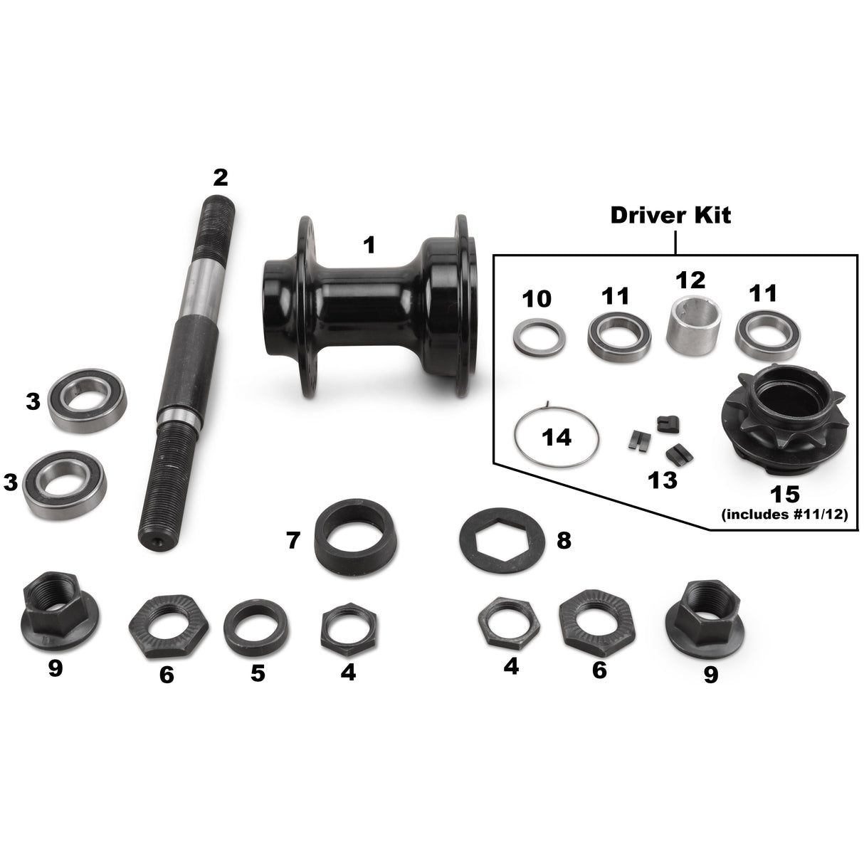 RAMPAGE CASSETTE HUB SMALL PARTS