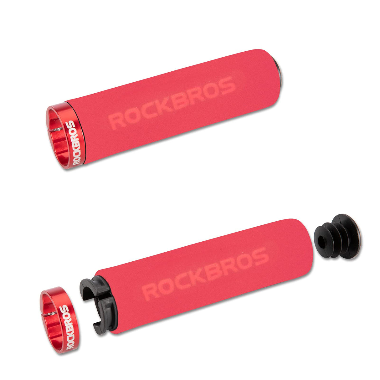 ROCKBROS Bike Grips Foam Single Lock on Bicycle Soft Comfortable Non-Slip Bike Handle Grips
