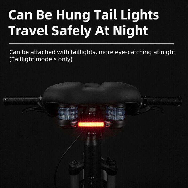 ROCKBROS MTB Road Cycling Seat Saddle with Rear light Shock AbsorptionGel Bike Comfort Cushion