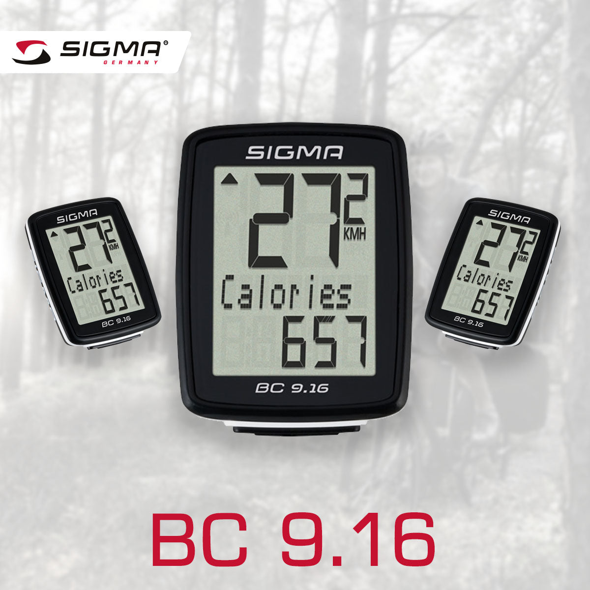 SIGMA Bicycle Computer - BC 9.16 ATS, Analogue Wireless