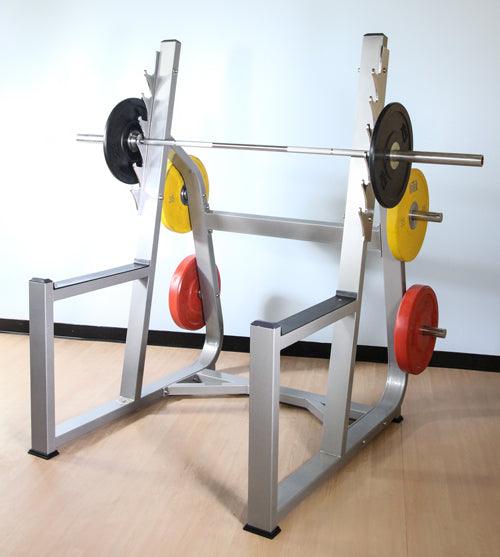 Commercial Squat Rack Kits - Muscle D Fitness - Gym Storage - Black / Silver