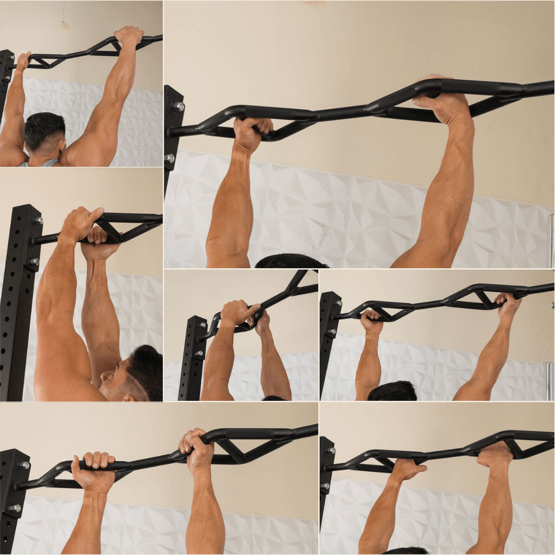 TGrip Commercial Half Rack Complete Kit - 3x3 Steel - Functional Multi-Grip Pull-Up - Bar & Plate Storage - J-Hooks