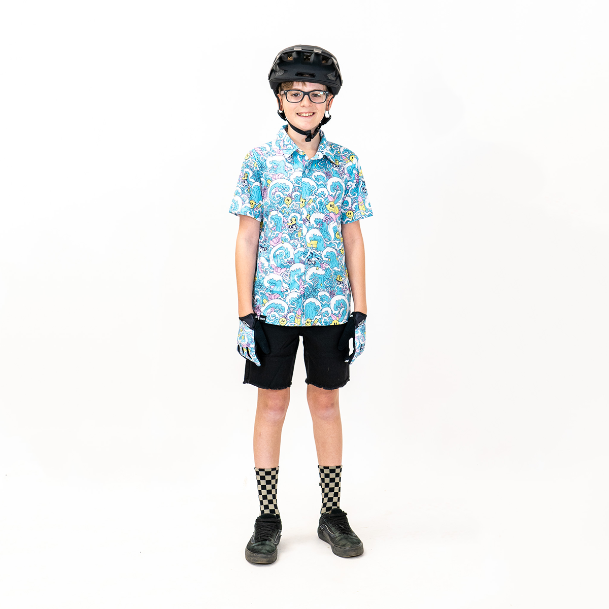 Youth FlexGRID Button Up - Ride the Wave