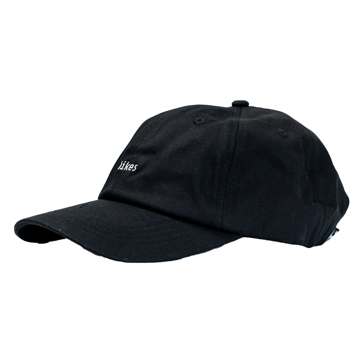 Unstructured Dad Hat -  Black "Bikes"