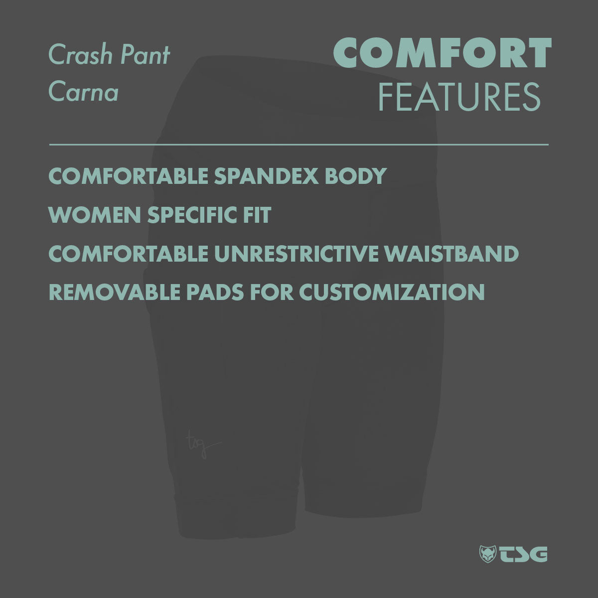 TSG - Protective Shorts for Women- Crash Pant Carna - Black