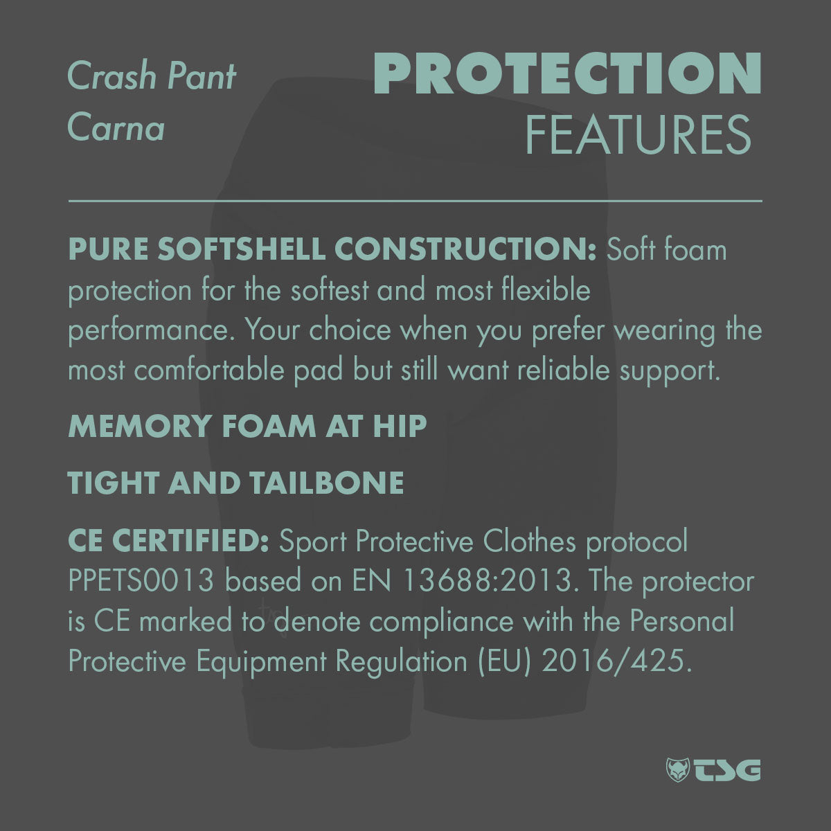 TSG - Protective Shorts for Women- Crash Pant Carna - Black