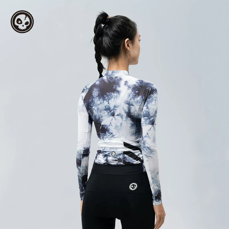 Velonuts Women Cycling Jersey Breathable Long Sleeve Pro Team MTB/Road Jersey
