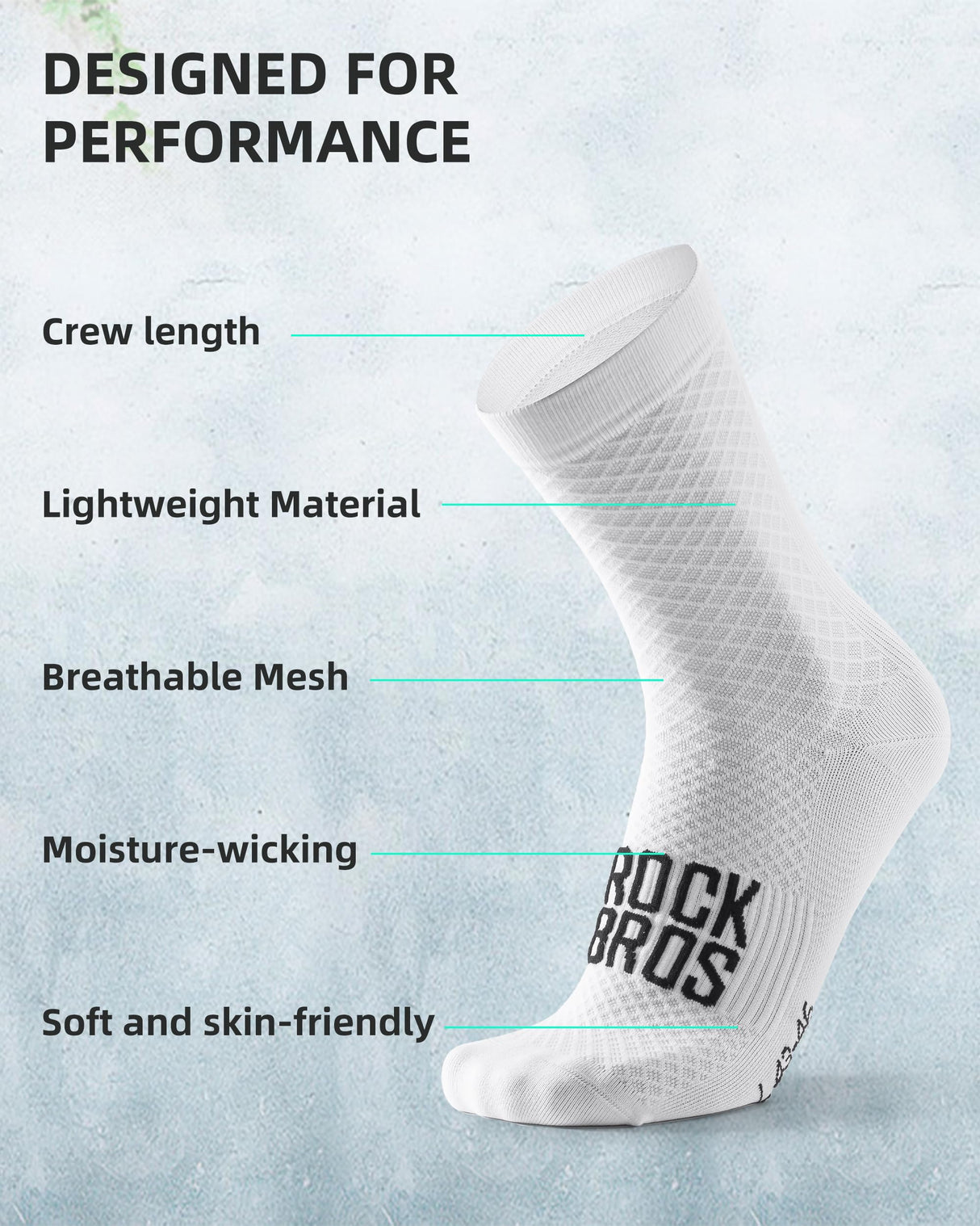 ROCKBROS Road to Sky Cycling Wicking Bike Socks for Men Women