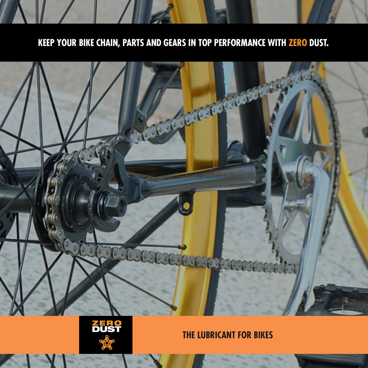 ZeroDust Chain Lube (120 ml - dosage for more than 2 bikes and for home)