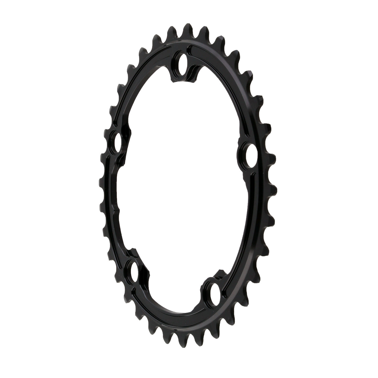 Premium Oval Road Chainring, 5x110BCD 36T - Black