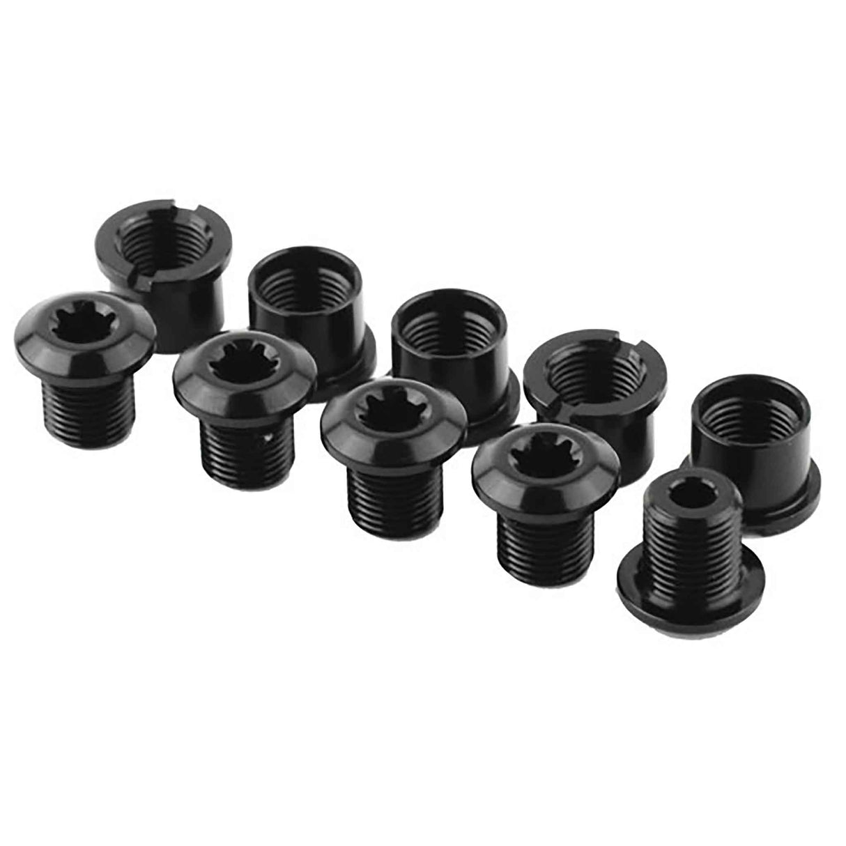 T-30 Chainring Bolt Set, Long Bolts and Nuts, 10pc