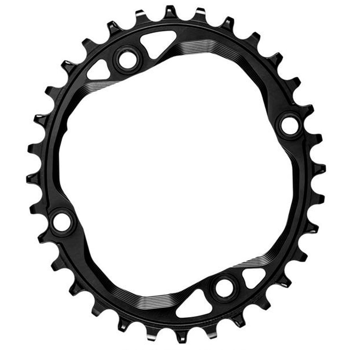 104 Oval Chainring, 104BCD 36T - Black