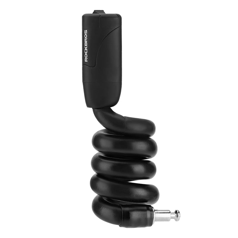 ROCKBROS Bicycle Memory Wire Spiral Steel Cable Lock – Twistable, Durable, Anti-Theft
