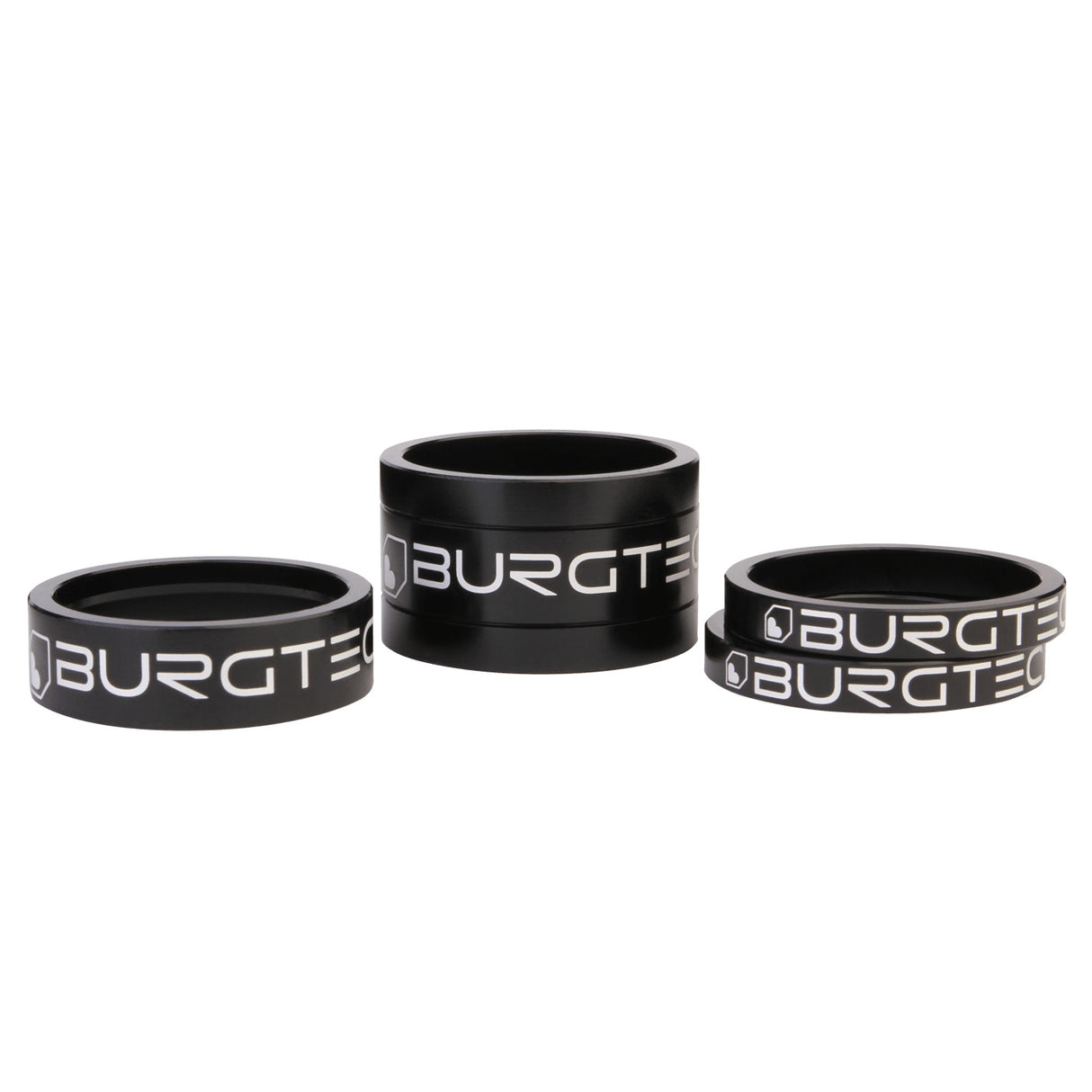 Stem Spacer Kit, Burgtec Black, 4/Count