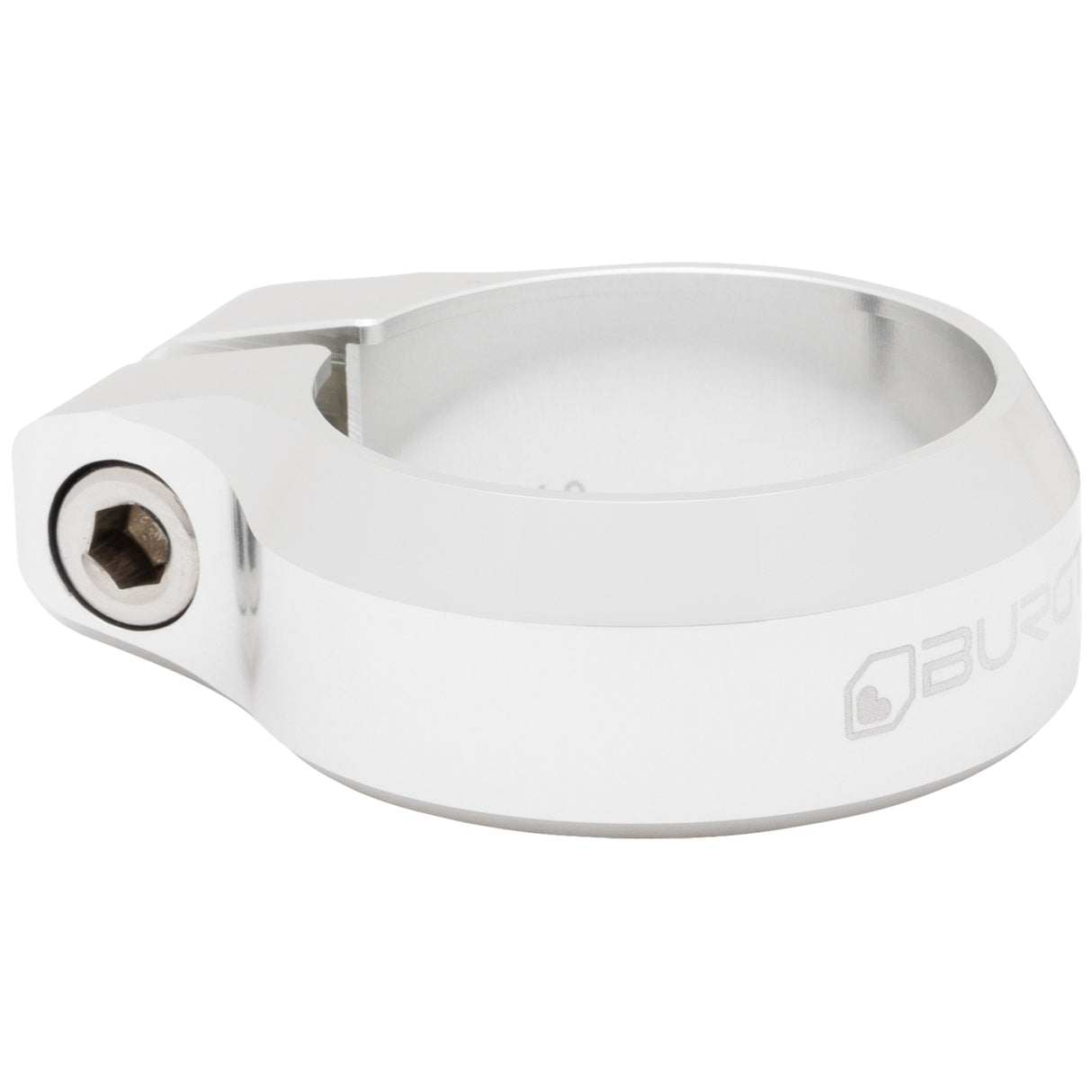 Seat Clamp, 34.9mm, Rhodium Silver