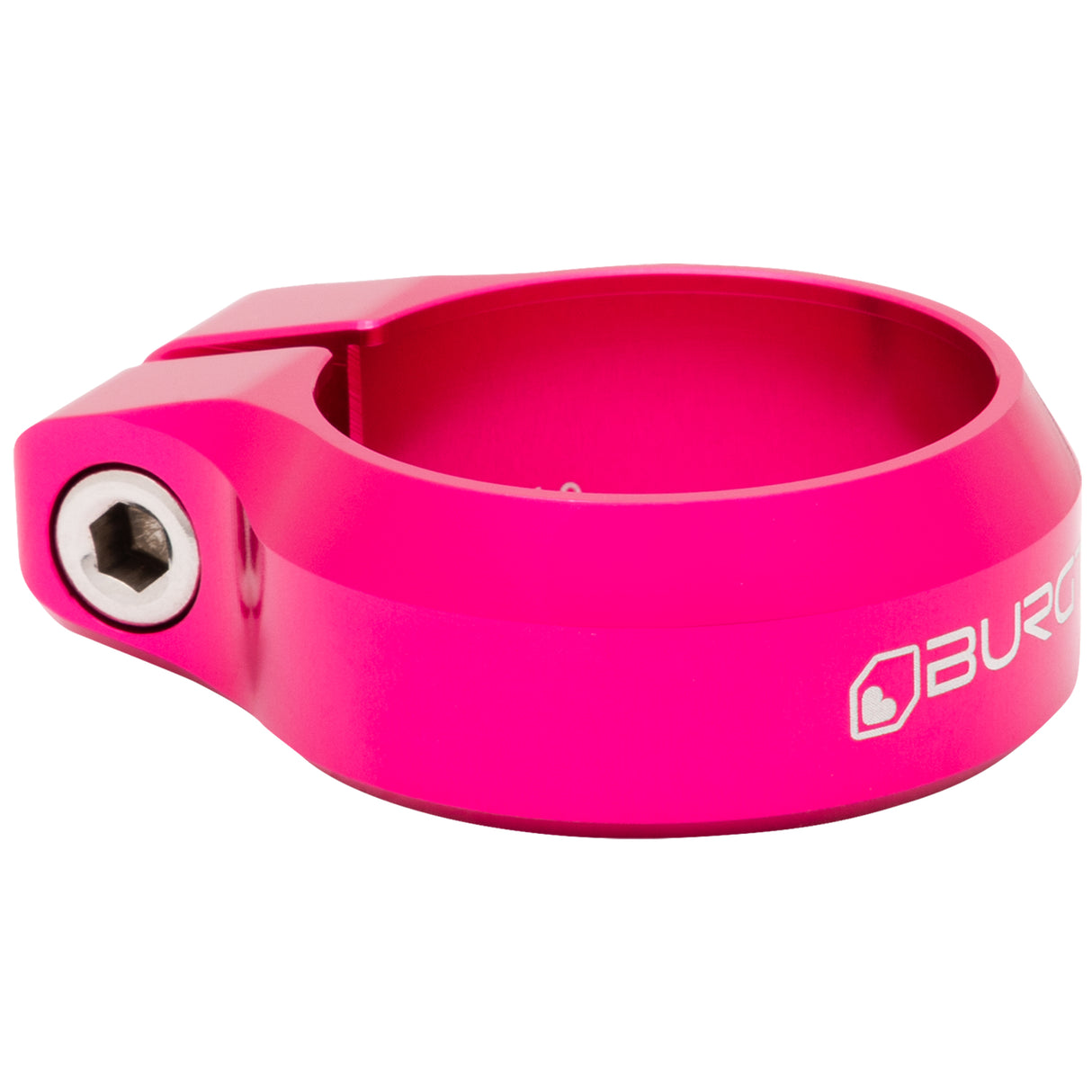 Seat Clamp, 34.9mm, Toxic Barbie Pink