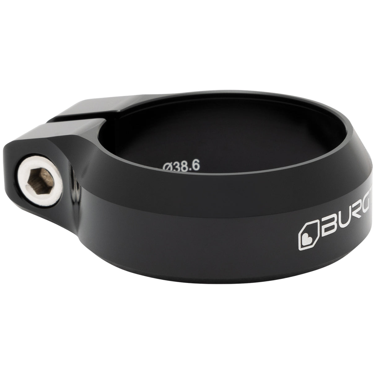 Seat Clamp, 38.6mm, Burgtec Black