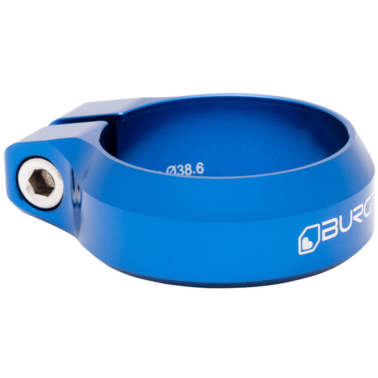 Seat Clamp, 38.6mm, Deep Blue