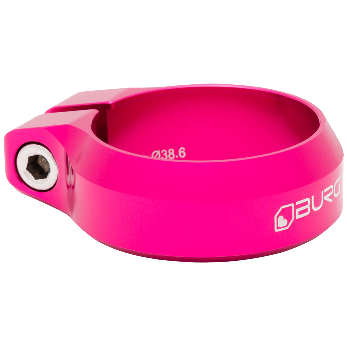 Seat Clamp, 38.6mm, Toxic Barbie Pink