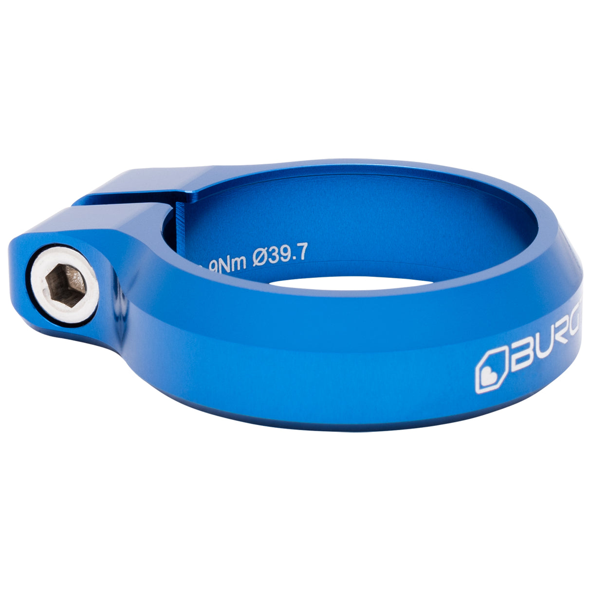 Seat Clamp, 39.7mm, Deep Blue