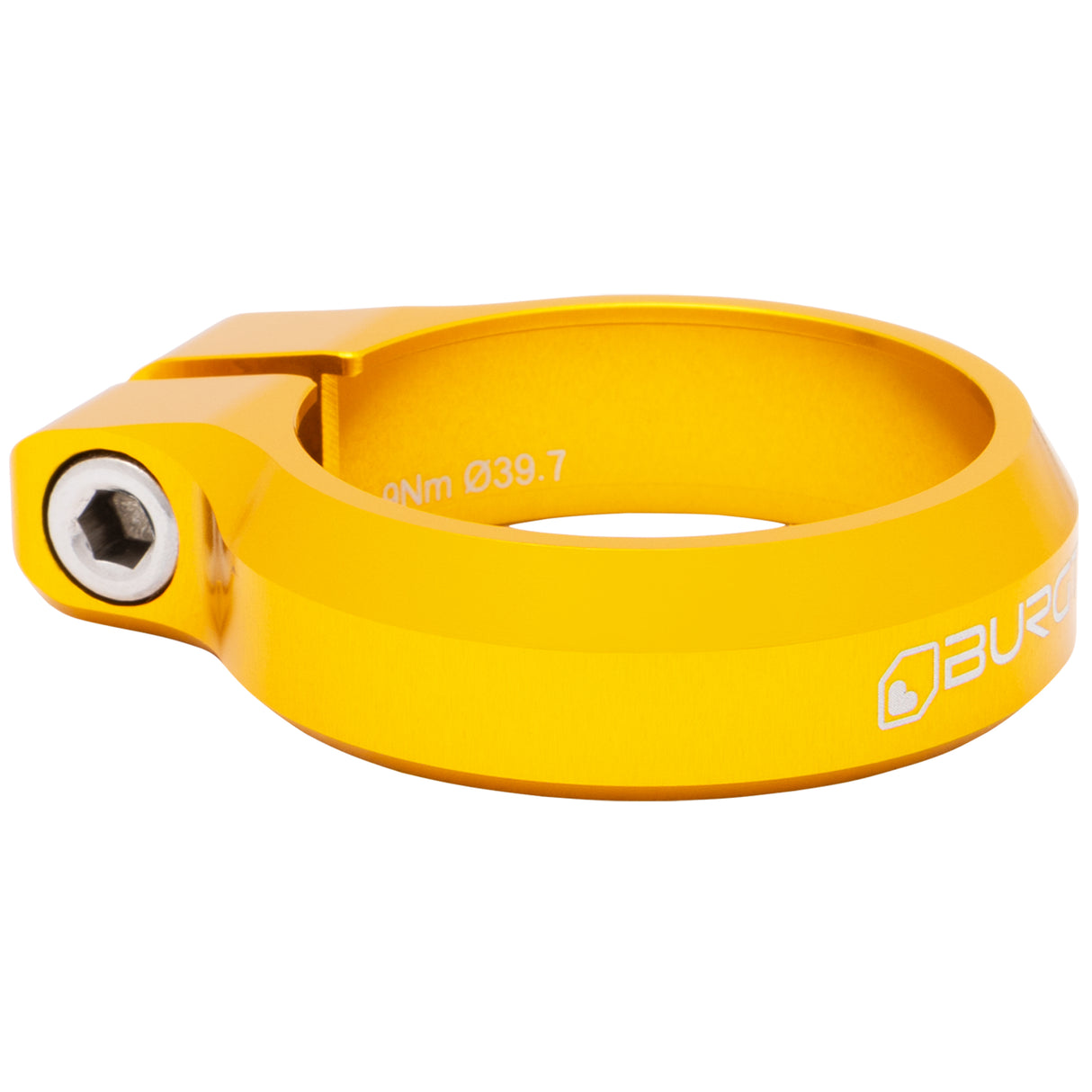 Seat Clamp, 39.7mm, Burgtec Bullion Gold