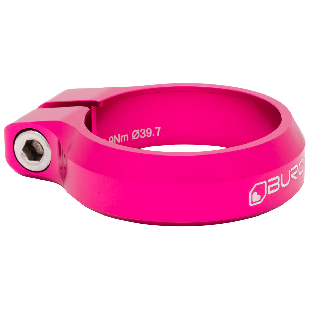 Seat Clamp, 39.7mm, Toxic Barbie Pink