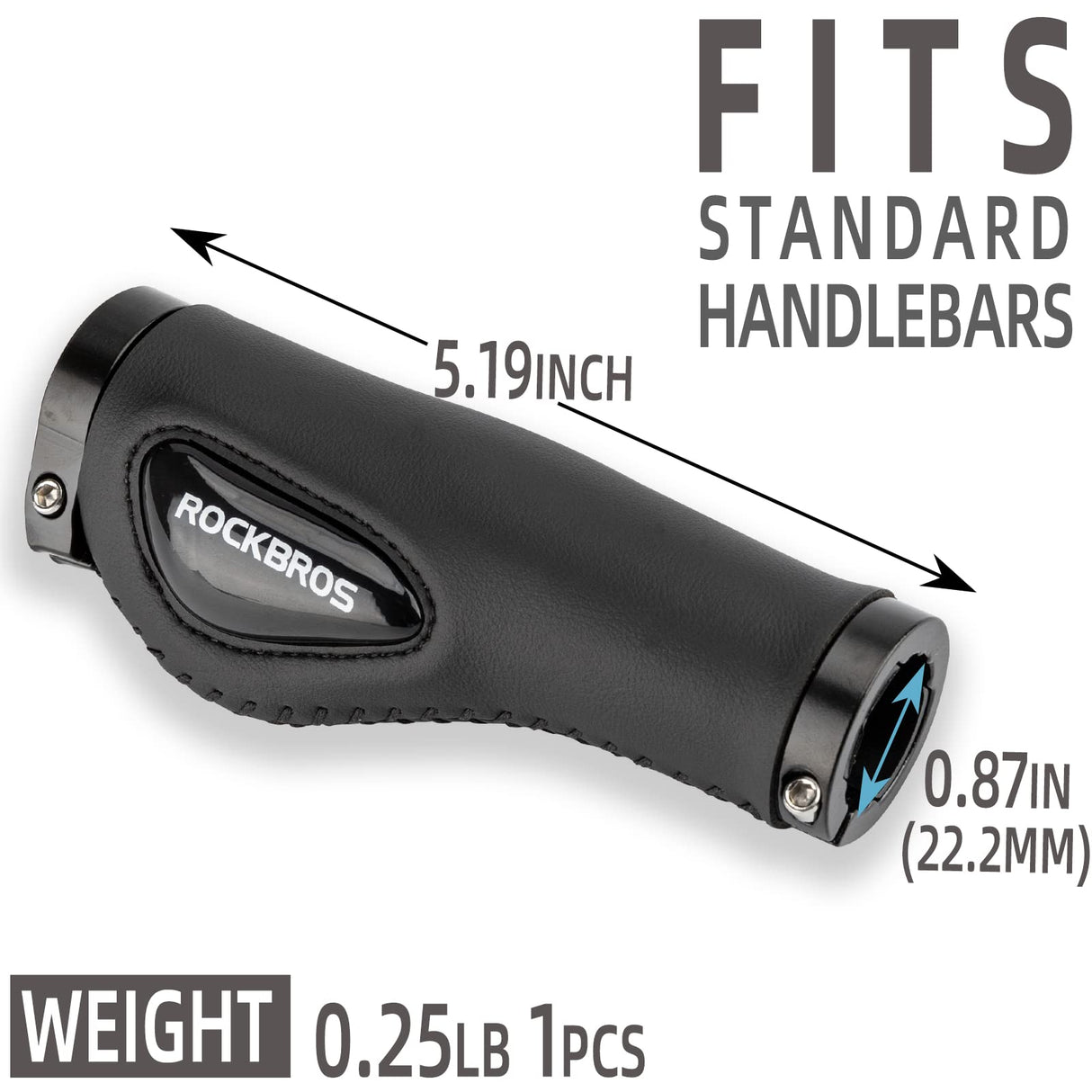 ROCKBROS Bike Handle Grips Ergonomics Design Soft Gel Dual Lock