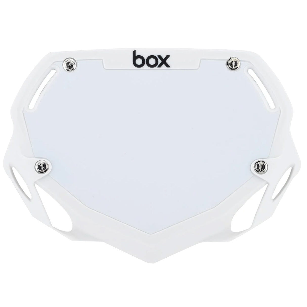 Box Two Number Plate, White - Small