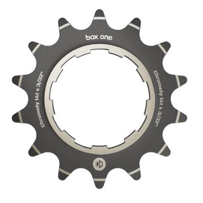 Box One 3/32" CNC CrMo Cog, Black - 14t
