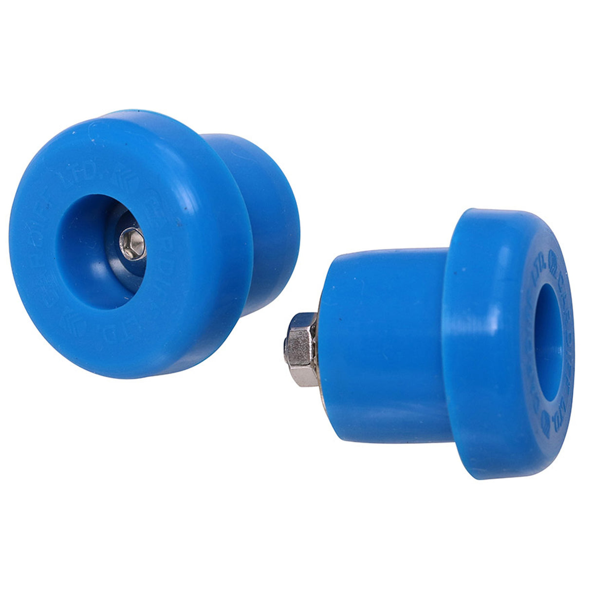 Silicone Bar End Plugs, Blue