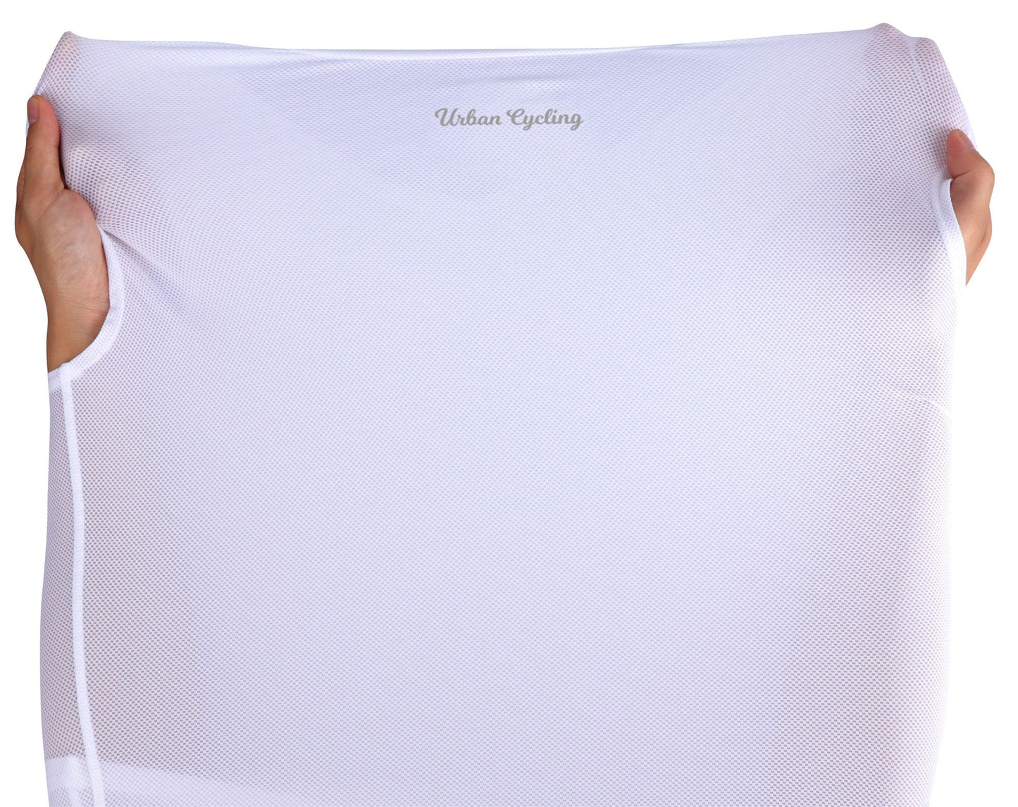 Men's Mesh Base Layer - White Sleeveless Cycling Undershirt