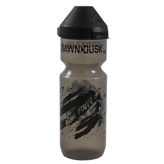 Aqua Flow Bottle With Dirt Mask, Black/Clear - 25oz