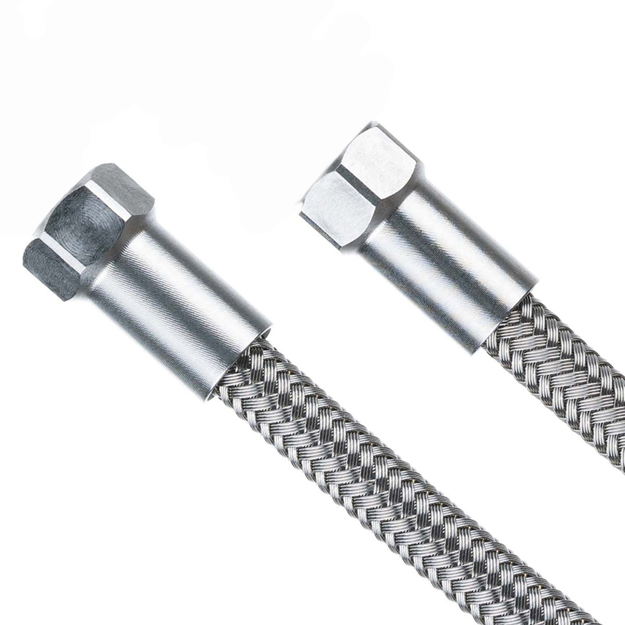 Goodridge Raw Hose Kit w/Union Nuts 900mm, Silver