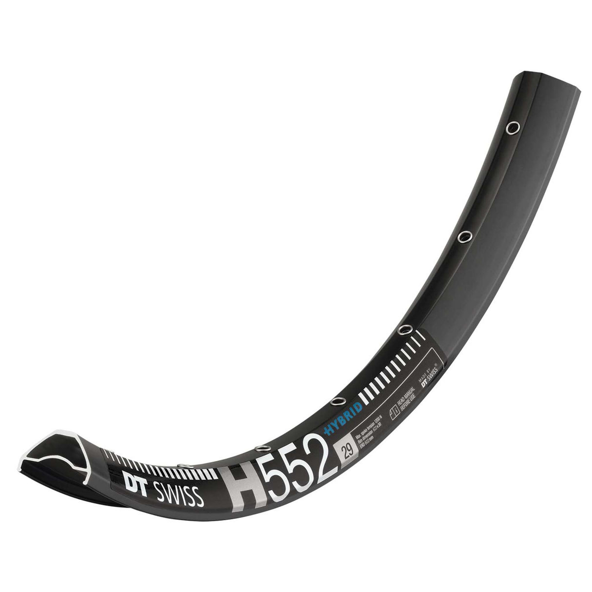 H 552 Tubeless Ready 29" Disc Rim, 32h, Black NLS