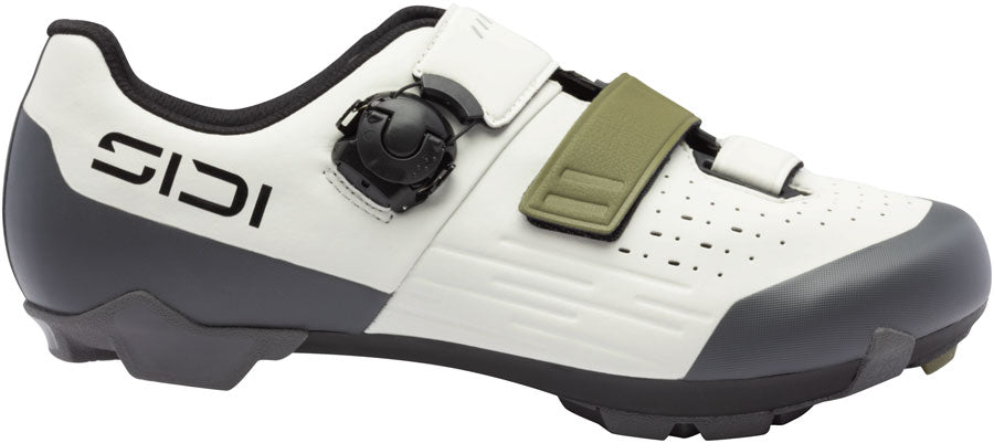 SIDI Silvis XC Clipless Shoes - Mens Ice White/Olive Green 41.5
