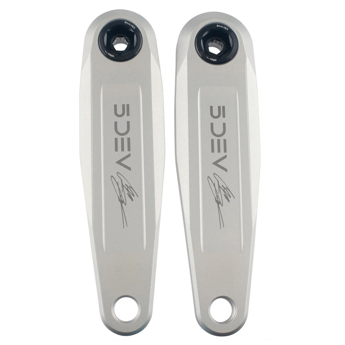 DH/Freeride Cranks, 155mm, No Spindle, Clear/Silver