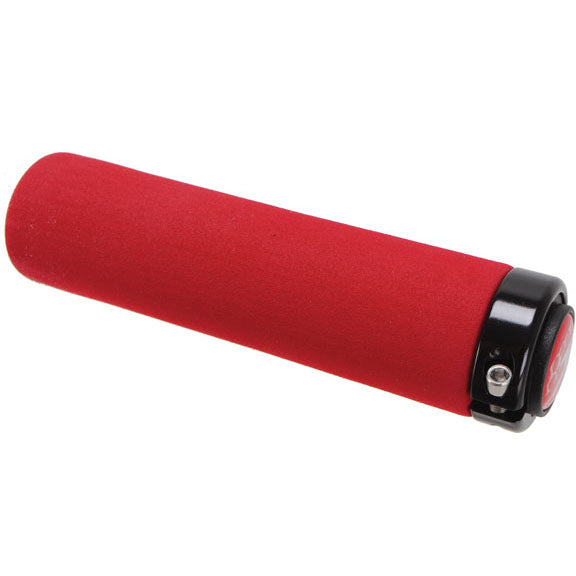 Locking MTB Straight Foam Grip Set, Red