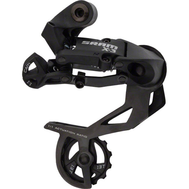 X3 7/8/9sp Rear derailleur, Long Cage, Black